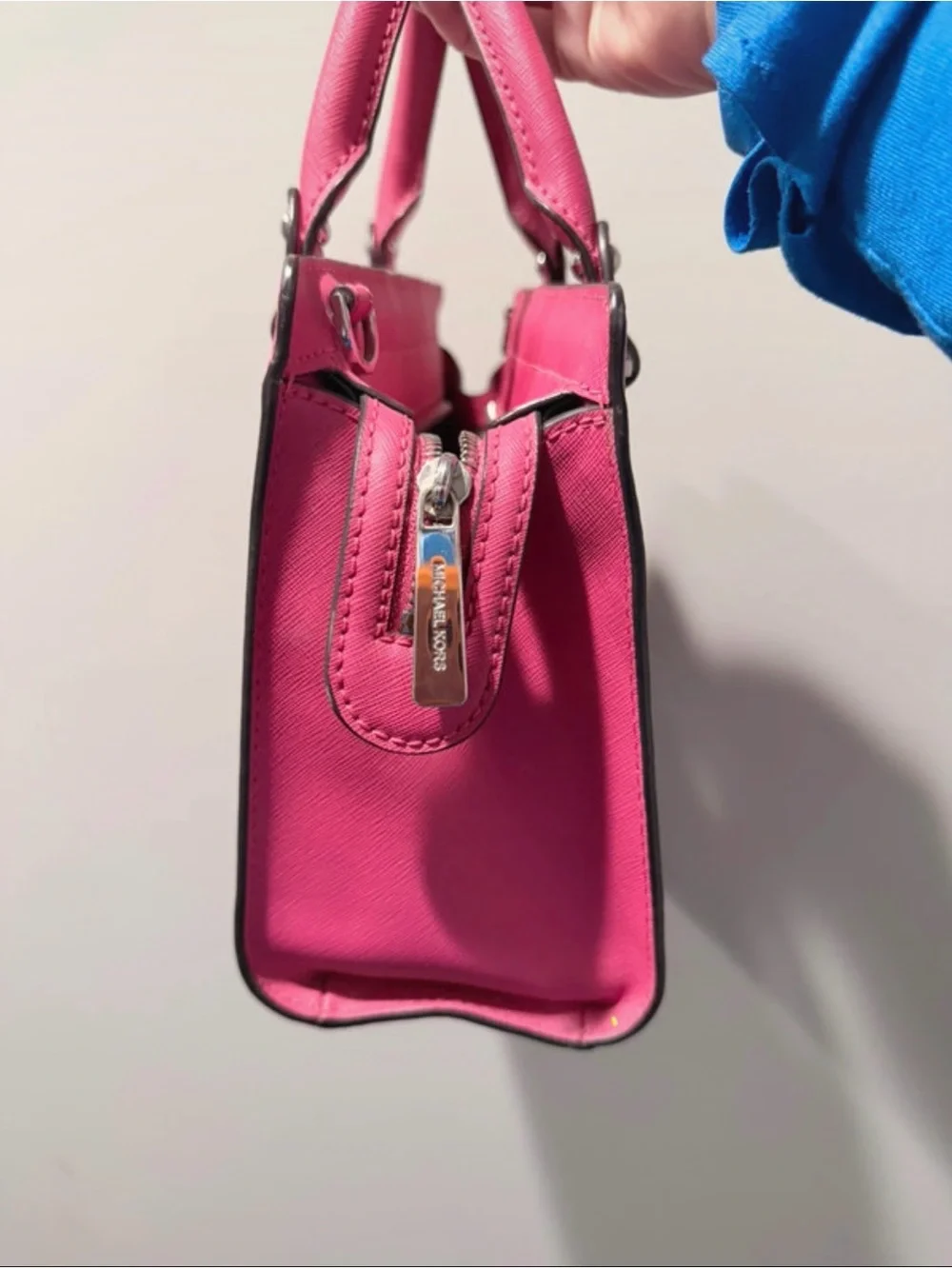Michael Kors Hot Pink Saffiano Leather Satchel